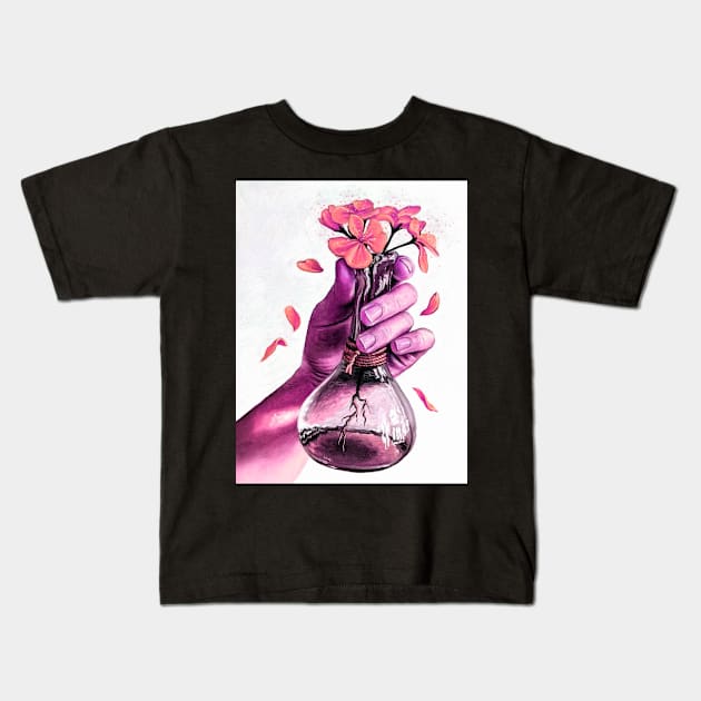 Witches magic brew pagen potion bottle Kids T-Shirt by LukjanovArt